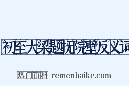 初至大梁题抚院壁反义词是什么意思的图片